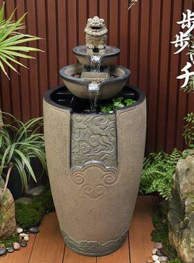 庭院户外鱼池阳台养鱼缸水系景观室内外流水摆件循环水办公室水景