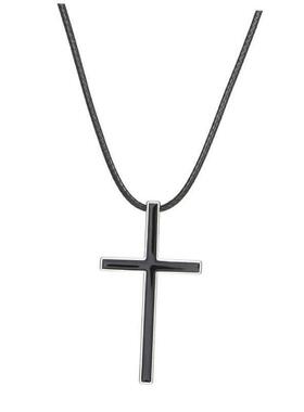 Cross Border Retro Cross Men Women Black Necklace 十字架项炼
