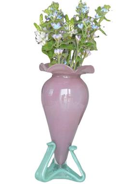 中古侘寂风风灯外贸花器出口欧式创意餐桌客厅样板间玻璃花瓶摆件