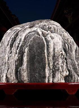 泰山石中大型奇石泰山石敢当阳石办公室内天然靠山石假山青石摆件