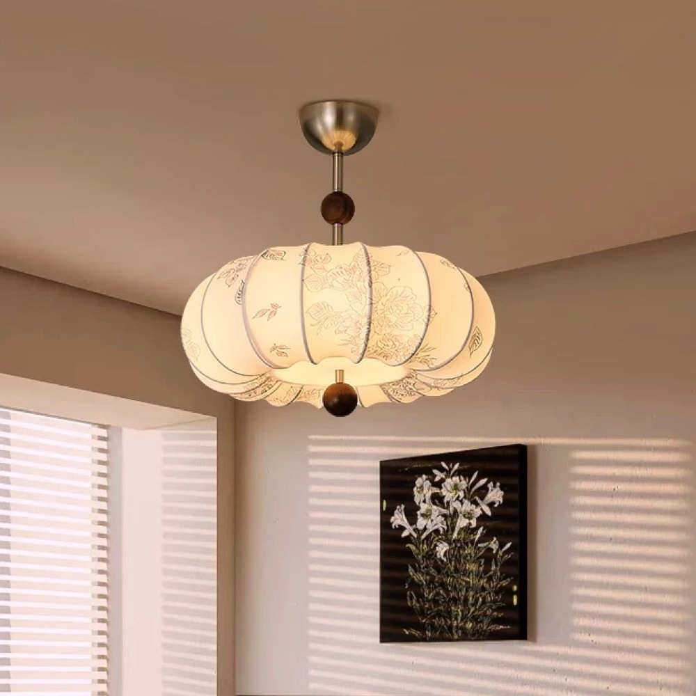 法式复古吊灯中古美式实木布艺花纹温馨南洋餐厅书房卧室主卧吊灯,淘宝优惠券,粉丝福利购,淘宝优惠卷