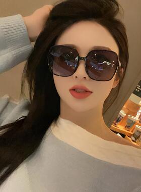 太阳眼镜女款2025新款高级感夏抗UV防晒偏光大框太阳眼镜开 车近