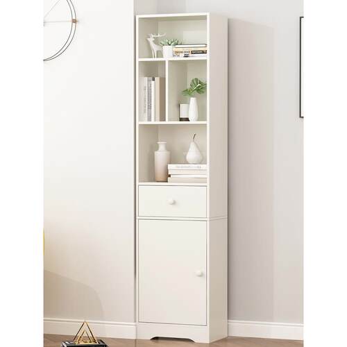 简单收纳窄书架收纳架地板到天花板壁挂式卧室儿童小书架家庭客厅 - 图2