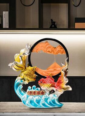 年余年有流画摆件沙办厅公室客酒柜电视柜玄关装饰品乔RYDS826迁