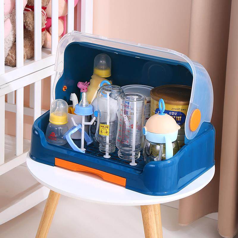 放奶瓶收纳盒防尘沥水架带盖碗筷辅食工具餐具收纳箱新生婴儿专用,淘宝优惠券,粉丝福利购,淘宝优惠卷
