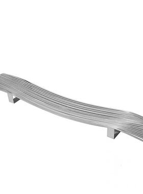 现简约金POK色线条拼接金属托样盘厅摆件客餐厅板房售楼处饰代品