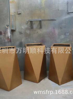 创意玻璃纤维花箱 景观花器 售楼部花坛 酒店花盆种植箱花槽
