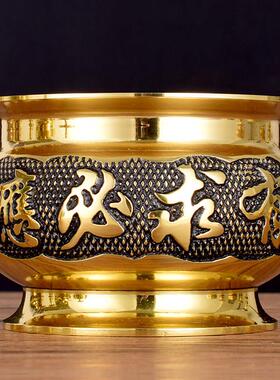 铜烛台香炉套装纯黄铜家用春节供奉佛堂前寺庙祠堂大号码蜡烛底座