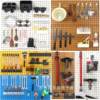 Hole plate storage rack square hole punching hardware storage display metal tool hanging plate