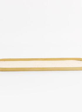 轻AZK奢金属托盘摆件纳板房卧室衣帽间仿洞石桌面收术展样示盘艺