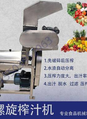 大型对辊式橘子去皮毛桃酸枣青梅去核果汁机果汁蔬菜汁加工设备