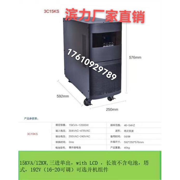 滨力UPS不间断电源C1K/C2K/C3K/C6K/C10K 1000VA/800W机房电脑用 - 图0