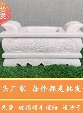 香炉坟前石头坟前香炉上香石香炉户外香炉室外石头墓前装饰方形