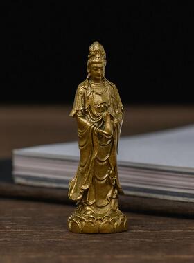 西方三圣接引佛像站姿观世音菩萨观音佛像迷你好看的精致小随身佛