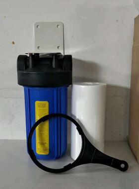 厂家10寸大胖前置过滤器1寸口蓝色前置单级配滤芯扳手挂板