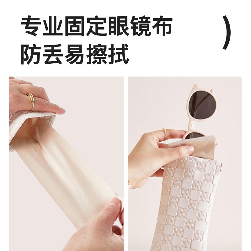 日本眼镜收纳包抗压便携式墨镜太阳镜自动闭合眼镜盒眼睛收纳包 - 图2