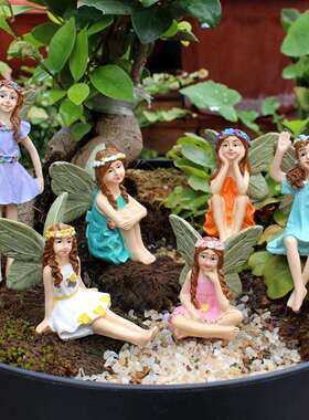 厂家货一套2013F66花园精灵雕像树脂仙现插件女花件园户外庭院装