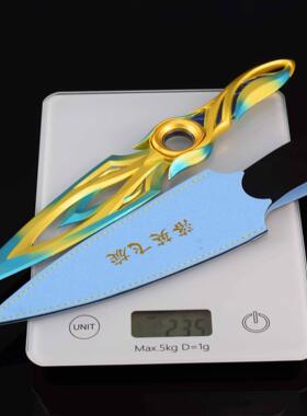 瓦罗游戏周边武器模型落英飞旋蓝色炫彩全金属30CM皮套版兵器