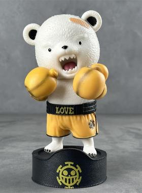 祖国版海贼王 GK 拳击贝波熊 拳套 动漫手办雕像模型可爱桌面摆件