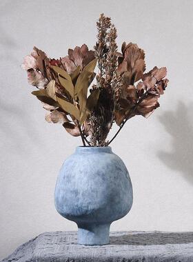 ins风陶瓷花瓶侘寂风高级感鲜花插花花器简约家居饰品摆件复古风
