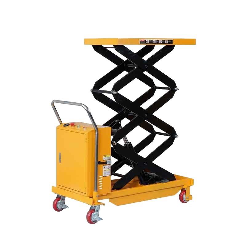 手动液压移动剪叉式小型升降平台车电动固定货梯平板举升机手推车 - 图3