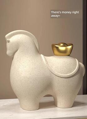 马上有钱摆件开业礼物送礼客厅酒柜装饰品办公室摆设乔迁新居礼品