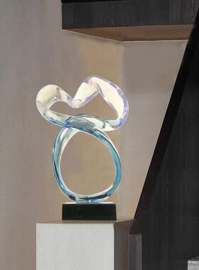 现代简约抽象艺术摆件酒店大堂客厅玄关创意雕塑轻奢装饰工艺礼品