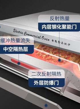 商用仪表电烤箱一层一盘多功能面包披萨炉控温烤箱烘焙设备荣煌厂