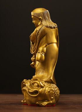 黄铜刘海戏金刘蟾摆蟆大号三足蛤蟾蜍海戏RKC件金蝉开业礼品中式