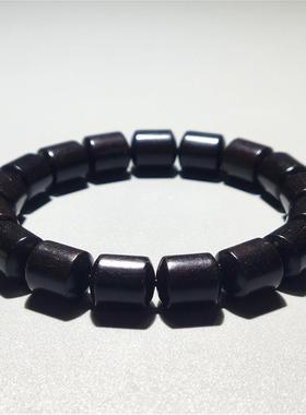 多宝珠桶珠手串单圈红黑檀木佛珠念珠手链男女情侣转运珠木质文玩