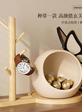 中古风入户门钥匙收纳玄关蝴蝶摆件客厅电视柜装饰品乔迁新居礼物