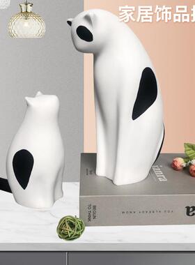 厂家抬头猫低头猫桌面摆件客厅卧室玄关儿童房电视柜工艺品