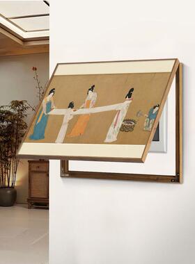新中国风山水表箱装饰画禅宗水墨画免冲推拉配电箱挡挂画