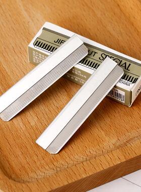 10 Stainless Steel Eyebrow Razor Blades, Single-sided Wavy B