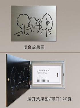网路线盒遮挡画弱电箱装饰画集线箱遮挡简约现代镂空挂画香槟色