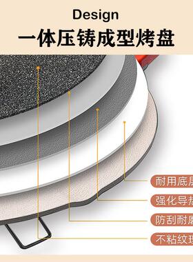 电烧烤炉家用无烟烤肉机韩式涮烤多功能火锅烤串一体锅室内电烤盘
