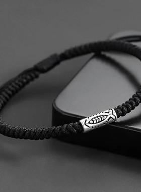 锦鲤手链男款ins不掉色高级简约复古情侣手绳闺蜜礼物