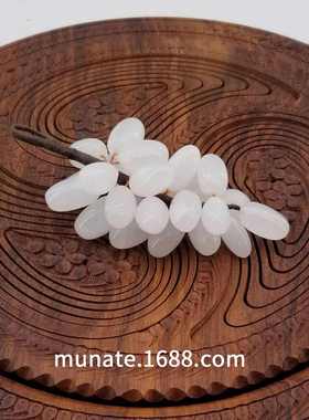 玉石葡萄摆件客厅家居酒柜样板房桌面装饰品巴基斯坦工艺品挂件