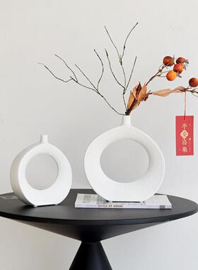 2025新款现代高级感陶瓷艺术花瓶花器工艺品摆饰乔迁客厅装饰品