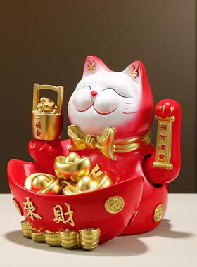 招财猫摆件自动摇手开业礼品发财猫招手前台收银台送朋友开店礼物