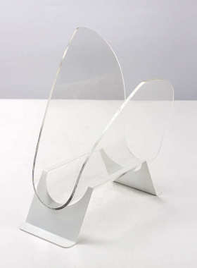 现代简约亚克力立型杂志书架桌面摆件书房样板房间办公室书柜摆设