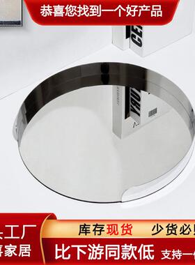 轻奢形不锈钢工艺品果盘客厅圆桌面意金属房托盘创HX4108样板装饰