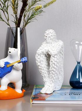 样板房间儿童房床头柜装饰品摆件茶几花艺高级质感软装轻奢工艺品