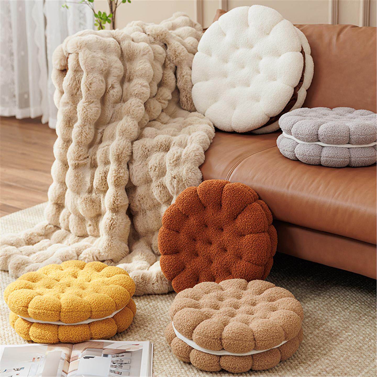CIMO round ground cushion, plush bay window butt cushion, stool cushion, special-shaped pillow cushion, tatami chair cushion