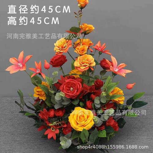 婚庆仿真花艺路引花开心枚路引花T台路引花居家布置商场酒店装饰 - 图0