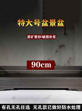 砂长方形花盆特盆大紫无孔盆超大tq617668有孔盆山栽花长条形假吸