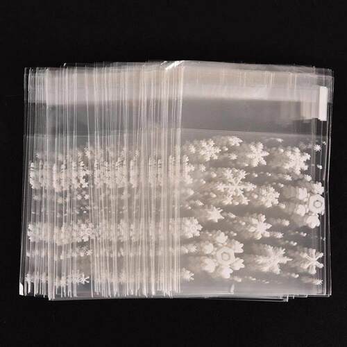 100PCS Christmas Candies Plastic Cookie food Bag(糖果袋) - 图3