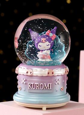 多款卡系列水晶少球树脂摆件女朋友Q0621水球八音心盒儿童玩具音