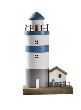 正品YBX创意PVC古件发光灯塔立覆体灯塔摆水泥质感建筑木制海洋O