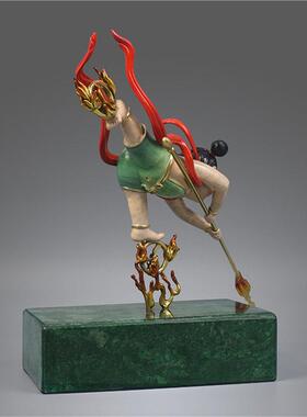 全铜哪吒摆件神像三太子哪咤大号潮玩家用客厅店铺桌面装饰品礼物